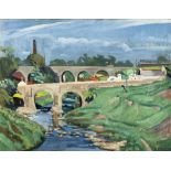 Harry Kernoff RHA (1900 - 1974) The Dodder, Milltown Oil on board, 38 x 48.5cm (15 x 19") Signed