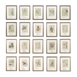 A COLLECTION OF 20 FRAMED 'ABC OF HUNTING' PRINTS, AFTER EDITH SOMERVILLE 38cm high, 22.5cm wide