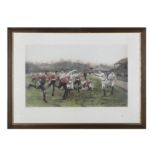 AFTER W.B. WOLLEN RI (1857-1936) A Rugby Match Colour printed lithograph, 52 x 80cm Published by