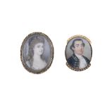 FRENCH SCHOOL, EARLY 19TH CENTURY Portrait miniature of a young lady Oil on ivory, oval, 4cm high;