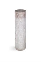 A PINK VARIAGATED MARBLE COLUMN. 80cm high