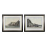 A PAIR OF COLOURED AQUATINTS BY R.HAVELL AND SONS AFTER F.C.PACK 'East View of the Giant's Causeway,