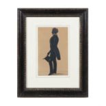 WILLIAM SEVILLE SNR (1797-1866) A Silhouette Portrait of a Man in coat tails holding a top hat 21