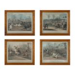 AFTER JAMES POLLARD St. Alban's Steeple Chase Four coloured aquatints by Charles Hunt, four from the