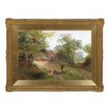 GEORGE SHALDERS (1826-1873) Through Woodland Pastures Watercolour, 48 x 71cm (19 x 28) Signed and