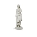 A LARGE COPELAND PARIAN FIGURE OF A YOUNG WOMAN, 74cm high signed W. Brodie, RSA 1879