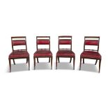 A SET OF FOUR REGENCY MAHOGANY PATTERN CHAIRS, EARLY 19TH CENTURY following the designs of Thomas