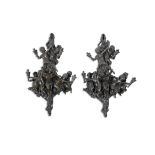 A PAIR OF FRENCH BRONZE SEVEN-LIGHT FIGURAL WALL SCONCES, in the Renaissance style, formed as