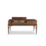 AN INLAID MAHOGANY CASED SQUARE PIANO, BY CLEMENTI, C.1800 the satinwood keyboard painted and