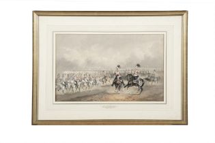 MICHAEL ANGELO HAYES R.H.A (IRISH, 1820-1877) '17th Lancers 1839' Watercolour, 27.5 42cm Signed with