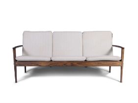 GRETE JALK (1920 - 2006) A rosewood three-seater sofa by Grete Jalk. Denmark, c.