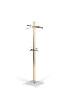 COAT STAND A gilt metal coat stand on a marble base. Italy, c.1970. 165cm(h)