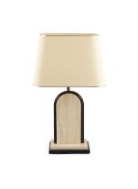 TABLE LAMP A vintage travertine table lamp. Italy, c.1970. 71cm(h)