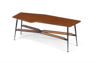COFFEE TABLE A rectangular 1960s Italian coffee table with brass detailing. 115 x 49 x 42cm(h)