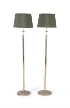 FLOOR LAMPS A pair of gilt metal floor lamps. Italy, c.1970. 173cm(h)