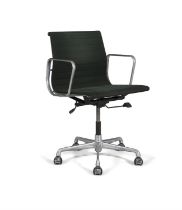 EAMES A Model EA117 office chair by Charles and Ray Eames by ICF, Milan, chrome with fabric