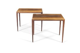 JOHANNE ANDERSON (1903 - 1991) A pair of Rosewood side-tables by Johanne Anderson for Silkeborg.