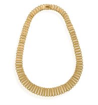 AN 18K GOLD NECKLACE, BY CARLO WEINGRILL, CIRCA 1955 The highly articulated graduating