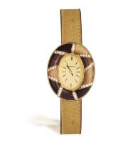 A GOLD, DIAMOND-SET COCKTAIL WATCH, BY ILLARIO FOR FARAONE, CIRCA 1960 Of manual wind movement,