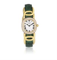 A LADY'S 18K GOLD AND DIAMOND-SET 'ELLIPSE D'OR' WRISTWATCH, BY PATEK PHILIPPE, CIRCA