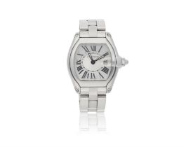 A STAINLESS STEEL 'ROADSTER' BRACELET WATCH, BY CARTIER 7-jewel Cal-688 quartz movement,