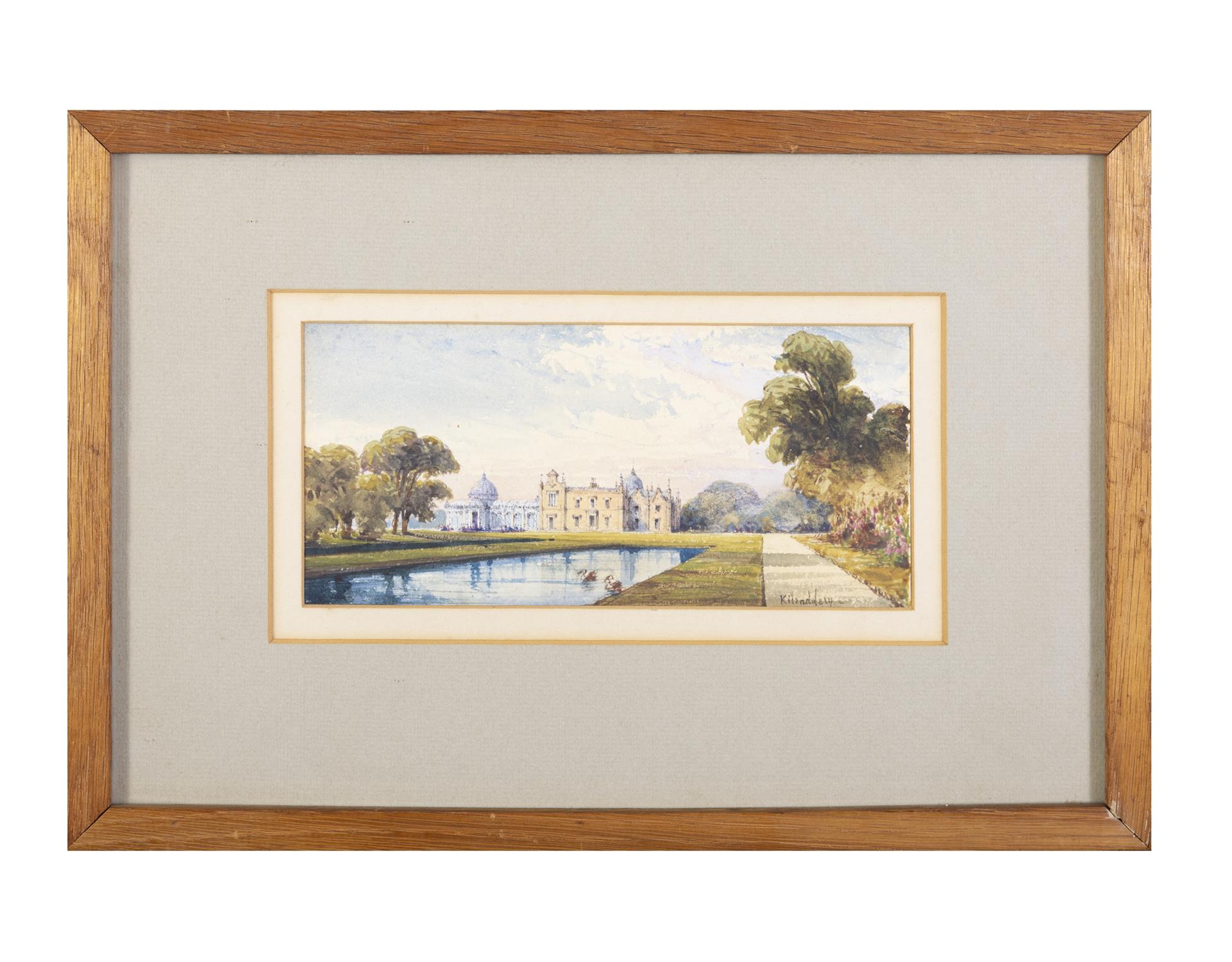 Consalvo Carelli (1818 - 1900) A View of Kilruddery House, Bray, Co. Wicklow Watercolour, - Image 2 of 4