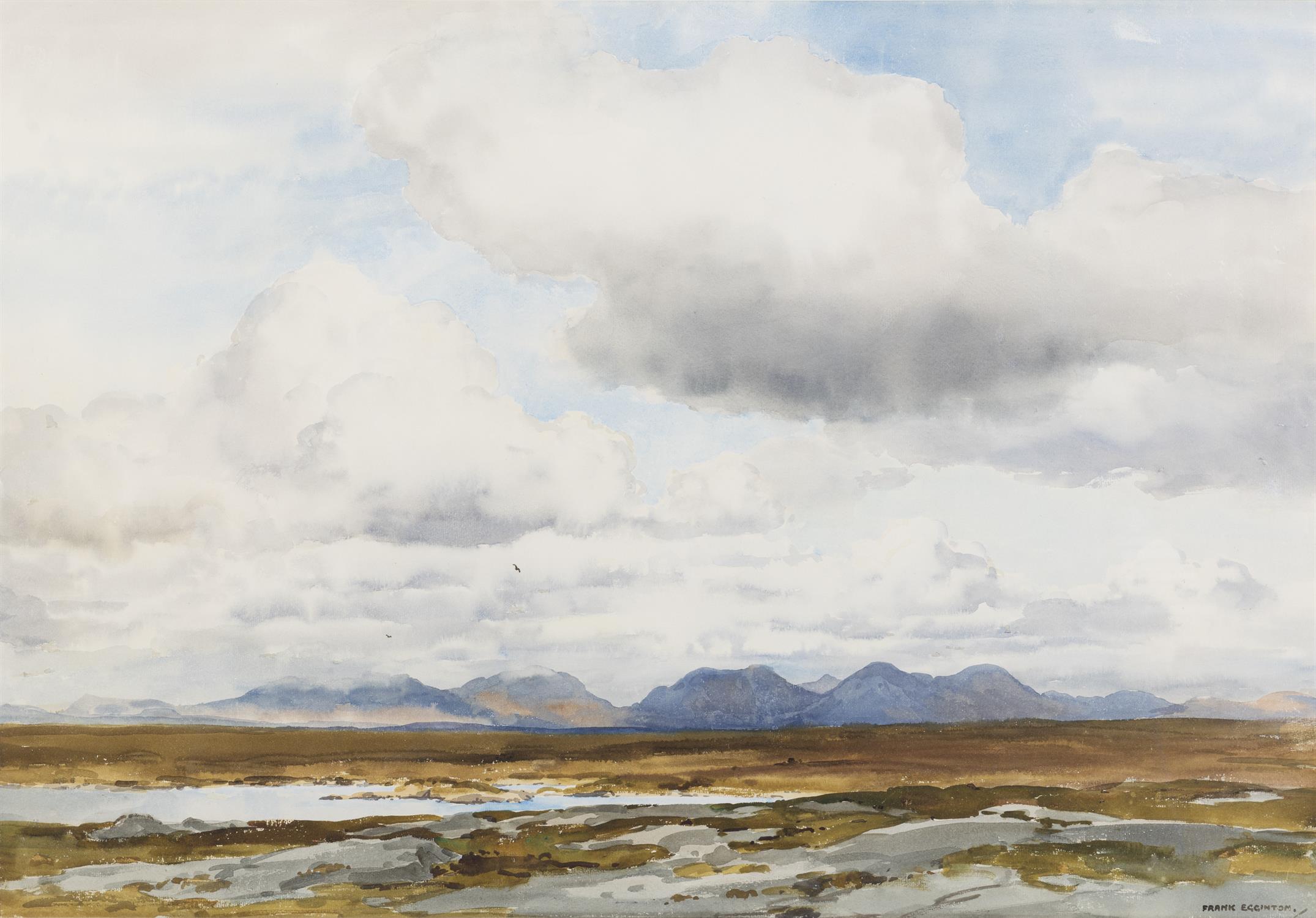 Frank Egginton RCA FIAL (1908-1990) The Twelve Bens, Connemara Watercolour, 52 x 74cm (20½ x