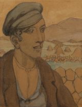Jack Butler Yeats RHA (1871 - 1957) Young John (1904) Watercolour 24.1 x 19cm (9 ½ x 7