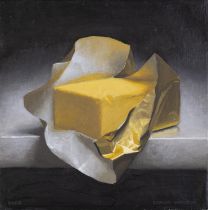 Conor Walton (b. 1970) Butter Oil on linen, 20 x 20cm (8 x 8") Signed Provenance: With