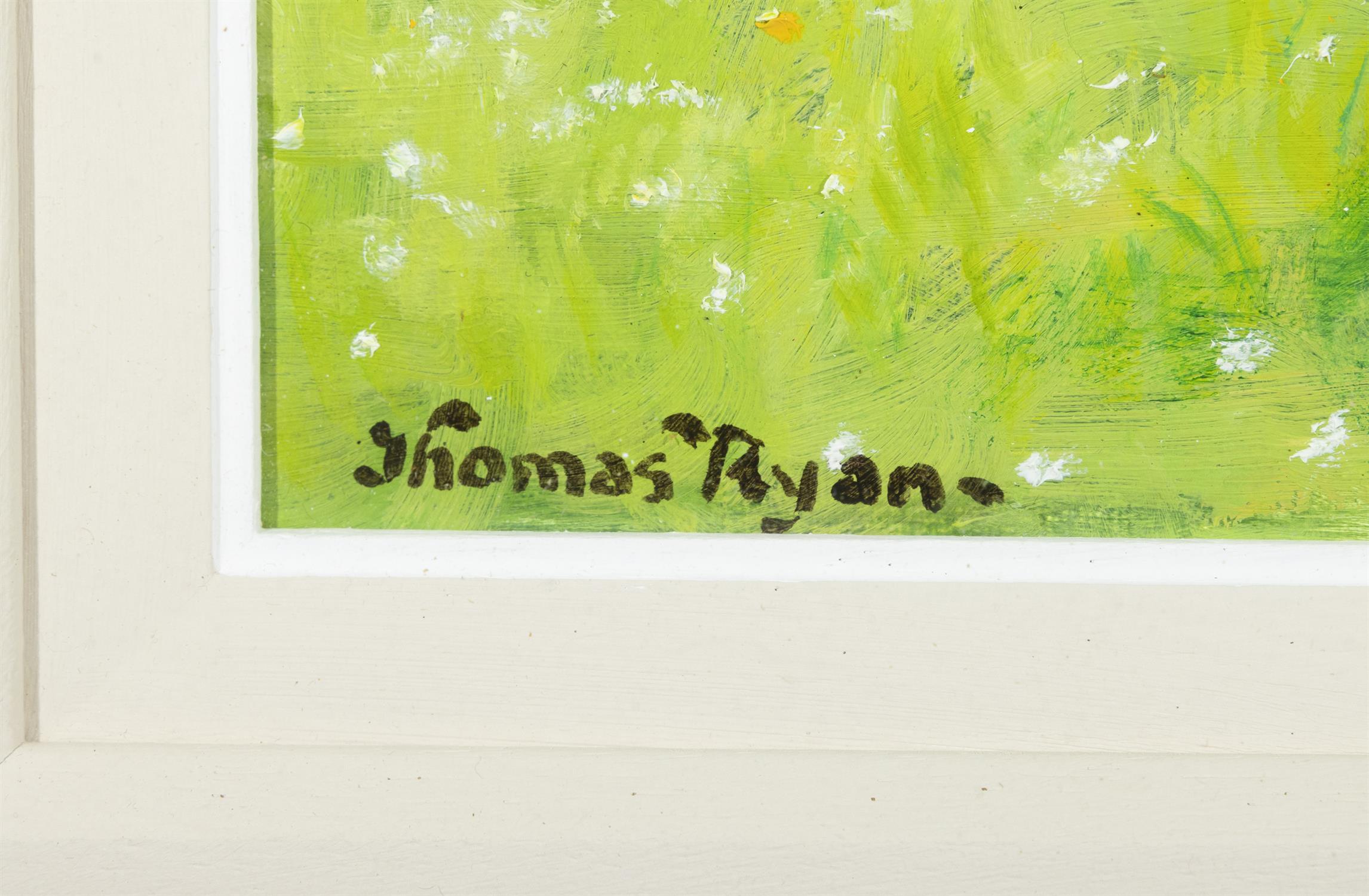 Thomas Ryan PPRHA (b.1929) Mid-Summer (1996) Oil on board, 34.5 x 44cm (14½ x 17¾") Signed - Image 3 of 4