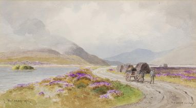 Joseph William Carey RUA (1859-1937) The Joyce Country Watercolour, 19.5 x 35cm (7.7 x 13.