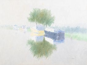 James Nolan RHA Grand Canal, Sherlockstown Oil on canvas, 45.5 x 61cm (17.9 x 24'') Signed
