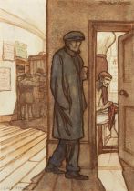 Jack Butler Yeats RHA (1871 - 1957) The Bruiser (1900) Watercolour 24.9 x 17.5cm (9 7/8 x 6