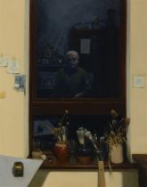 James English RHA (b.1946) Night Study Oil on canvas, 75 x 60cm (29.5 x 23.6") Signed; Signed,