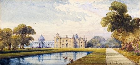 Consalvo Carelli (1818 - 1900) A View of Kilruddery House, Bray, Co. Wicklow Watercolour,