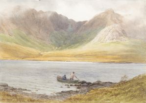 Joseph William Carey RUA (1859-1937) Lough Inagh, The Twelve Pins Watercolour, 24 x 34.