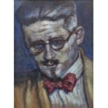 Harry Kernoff RHA (1900-1974) Portrait of James Joyce Oil on board, 14.5 x 20cm (5.