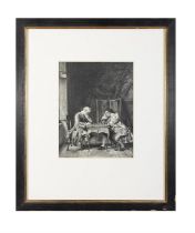 AFTER JEAN LOUIS ERNEST MEISSONIER The Chess Game Engraving, 35.5 x 27cm