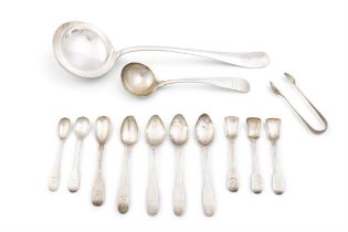 A MISCELLANEOUS COLLECTION OF SILVER TEASPOONS, of various dates and makers; together with a