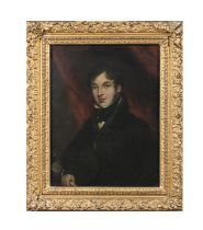 ENGLISH SCHOOL 19TH CENTURY Portrait of a gentleman, half length Oil on panel, 36 x 28cm