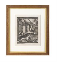 AFTER ALBRECHT DURER St. Jerome in his Study Etching, 25 x 19cm