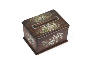 A SMALL MOTHER OF PEARL INLAID ‘FLOWER’ WOODEN BOX Vietnam, Tonkin, Nam Dinh, Nguyen Dynasty,
