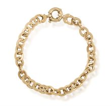 A 9ct gold, cable-link bracelet Total length ca. 21cm *This lot is sold without a reserve