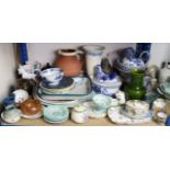 Various items of decorative china & pottery, part w.a.f.