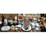 Various items of decorative china, pottery, etc, part w.a.f.