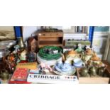 Various items of decorative china, pottery, metalware, etc.