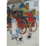 CECIL ALDIN (1870-1935) “The Parting Salute”, signed lower right; Watercolour, 17½” x 12¼”, framed &