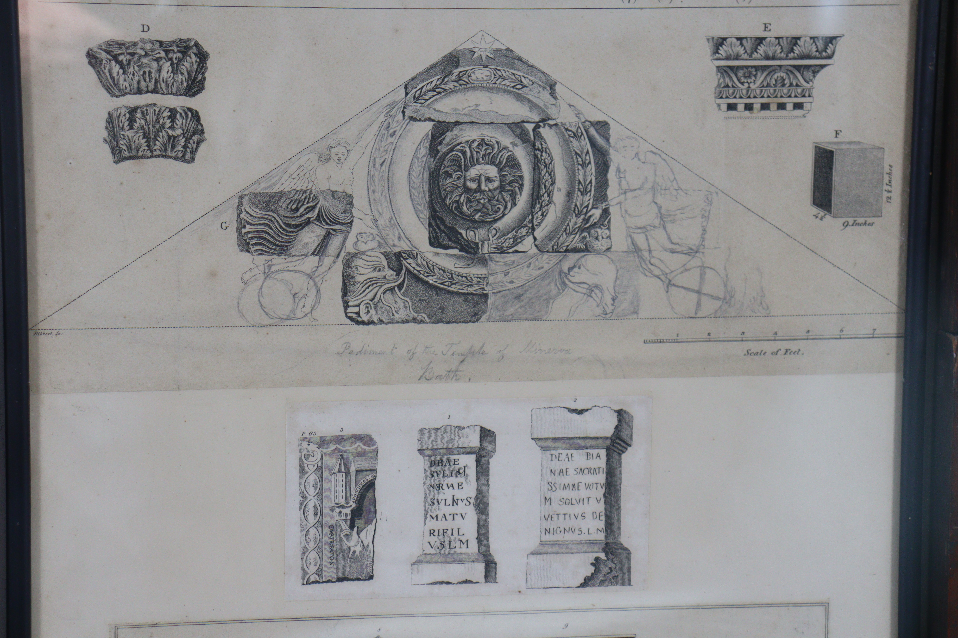 A set of ten 19th century black & white engravings of Bath views, 3¾” x 6¼”, in matching glazed - Image 5 of 11