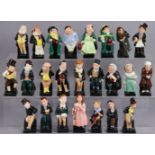 A set of twenty-four Royal Doulton Charles Dickens character figures, each approx. 5”-5” high,