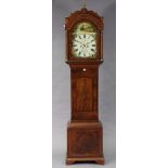 A 19th century longcase clock, the 12” painted dial signed “G. Lewton, Kingswood” with castle &